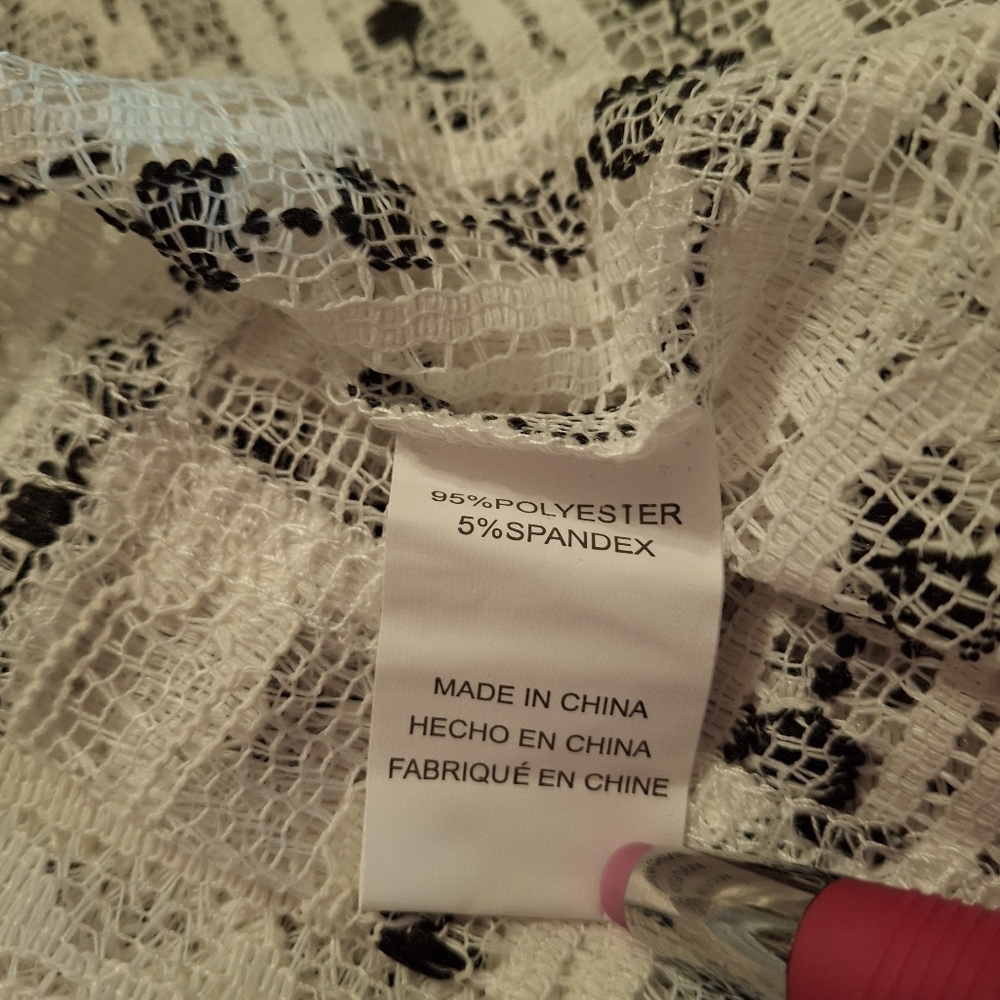 Suslo Collection Sexy Sheer White Floral Lace Button Sleeved Shirt Men Size XL - Picture 16 of 16